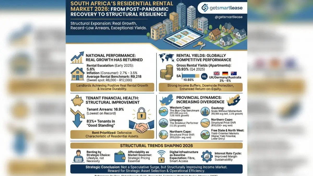 South Africa Rental Market 2026: Strong Growth, Record-Low Arrears and High Yields